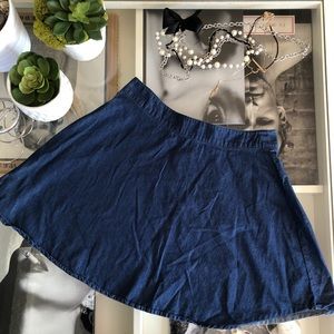 High Waisted Denim Skirt